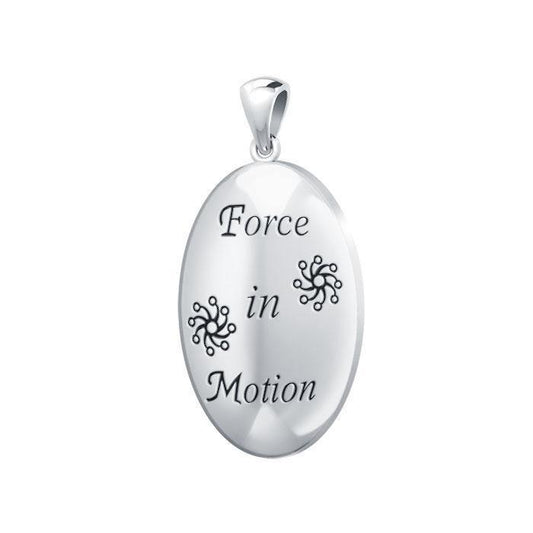 Empowering Words Force in Motion Silver Pendant TPD768