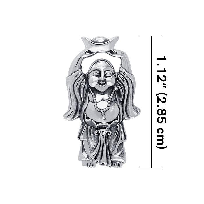 Happy Buddha Hotei Sterling Silver Pendant TPD771