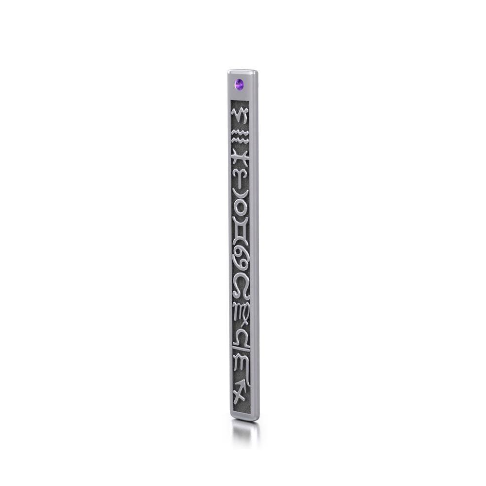 Zodiac Symbols Column Silver Pendant TPD846