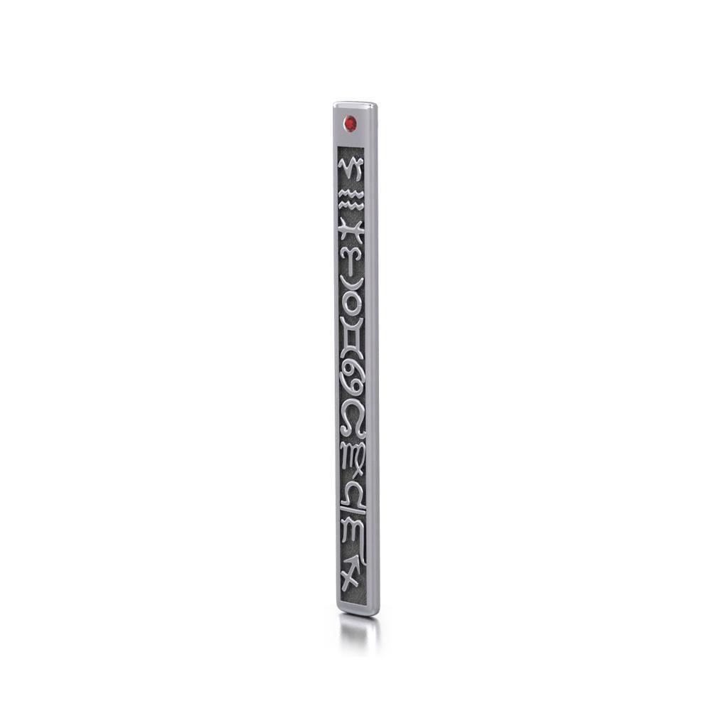 Zodiac Symbols Column Silver Pendant TPD846