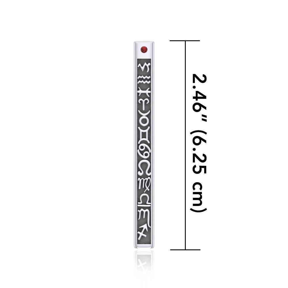 Zodiac Symbols Column Silver Pendant TPD846