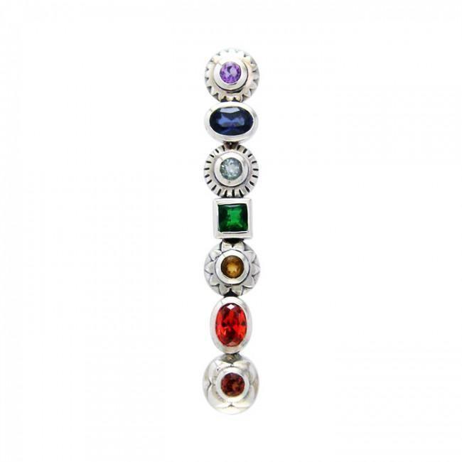 Heal through your life energy ~ Sterling Silver Chakra Pendant with Gemstones TPD858