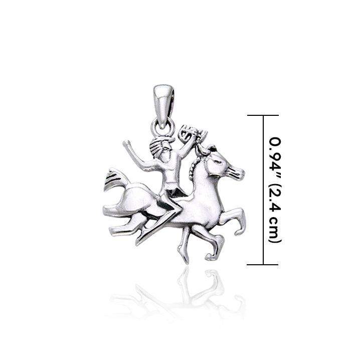 Viking Warrior Queen Silver Pendant TPD971