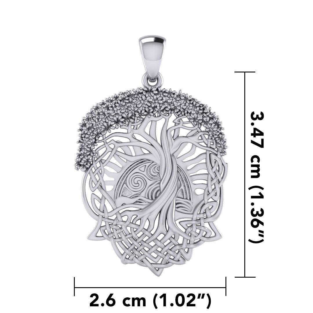 Admiration towards the Tree of Life creation ~ Sterling Silver Jewelry Pendant TPD974
