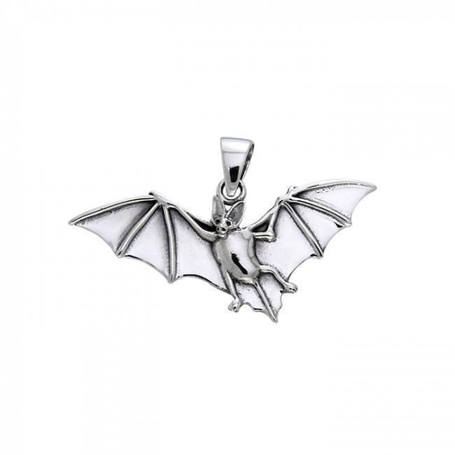 Creator of the Night ~ Sterling Silver Bat Pendant Jewelry TPD978
