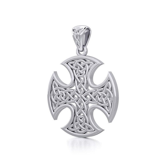 Celtic Knotwork Still Center Silver Pendant TPD986