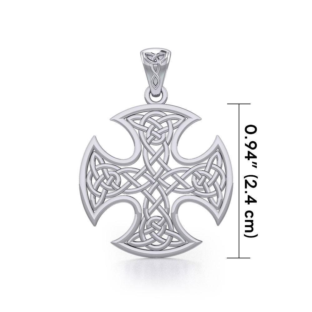 Celtic Knotwork Still Center Silver Pendant TPD986