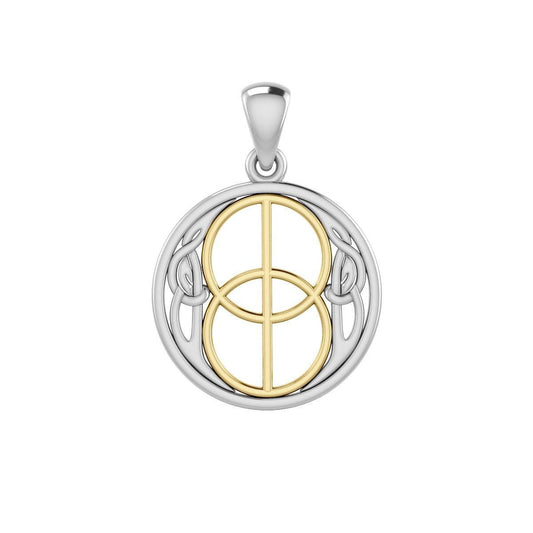 Chalice Well Sterling Silver with Gold Accent Pendant TPV3272 - Wholesale Jewelry