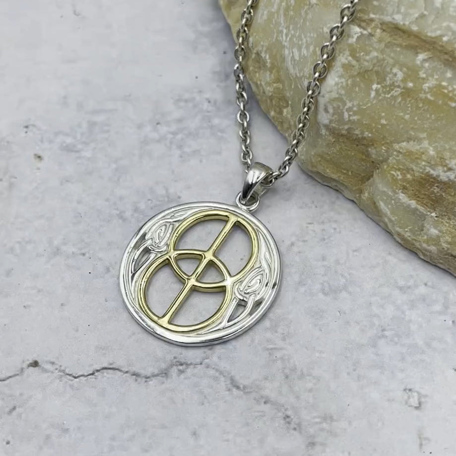 Chalice Well Sterling Silver with 14K Gold Accent Pendant TPV3272