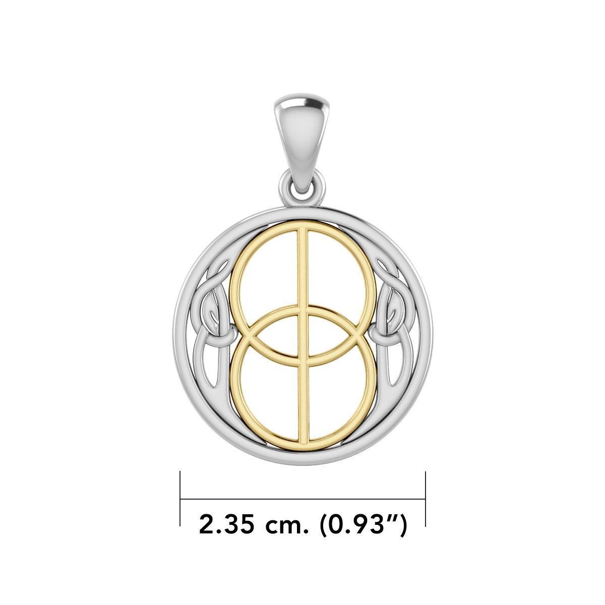 Chalice Well Sterling Silver with Gold Accent Pendant TPV3272 - Wholesale Jewelry