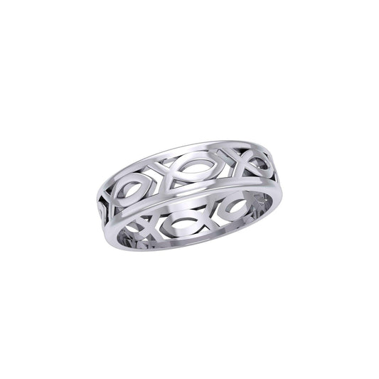 Silver Ichthus Jesus Christian Fish Ring TR1036 - peterstone.dropshipping