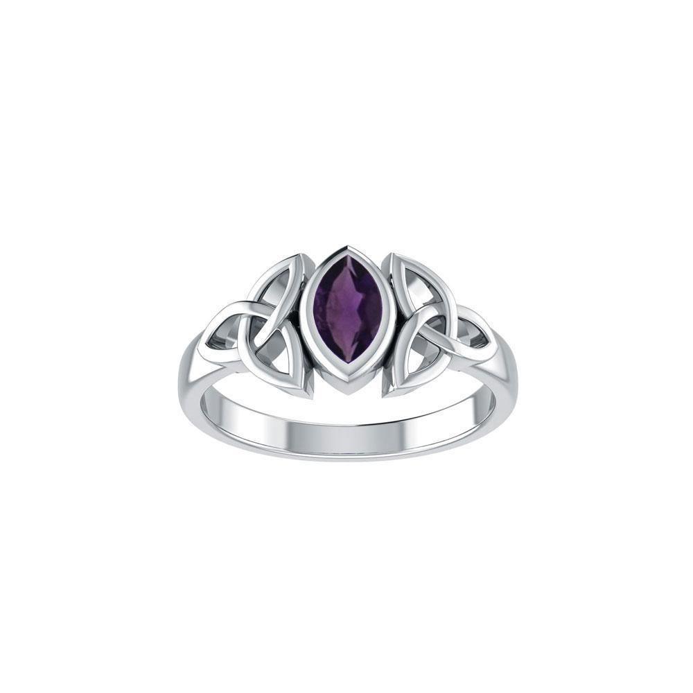 A Beautiful Tribute ~ Celtic Trinity Knot Silver Ring TR114 - 3A