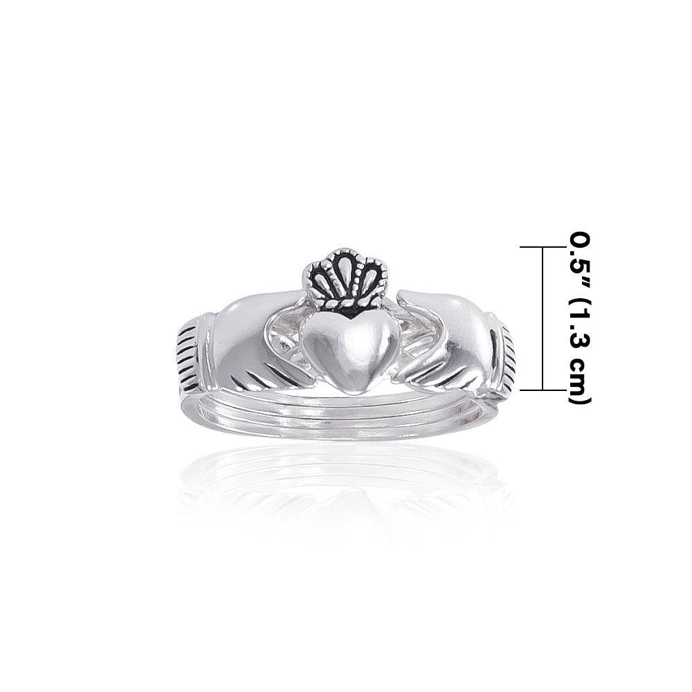 Irish Claddagh Silver Puzzle Ring TR1219