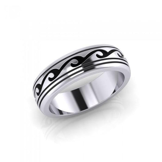 Waves Spinner Ring TR1678