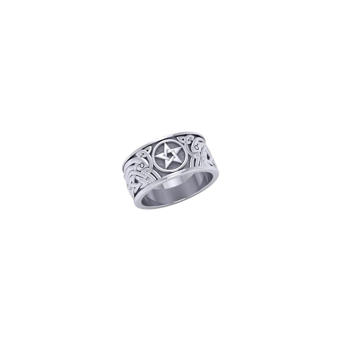 Pentagram Pentacle Sterling Silver Spinner Ring TR1695