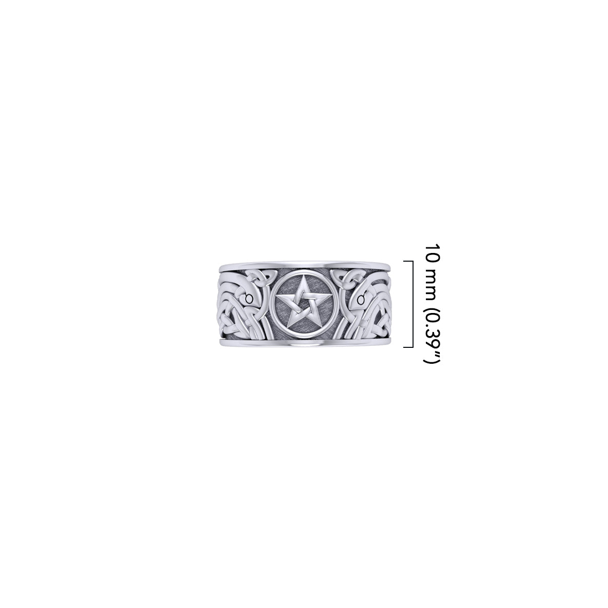 Pentagram Pentacle Sterling Silver Spinner Ring TR1695