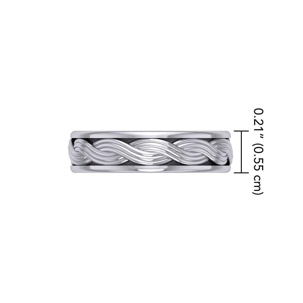 A perpetual endless connection ~ Celtic Knotwork Sterling Silver Ring. TR1696