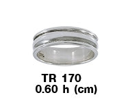 Ridged Sterling Silver Ring TR170
