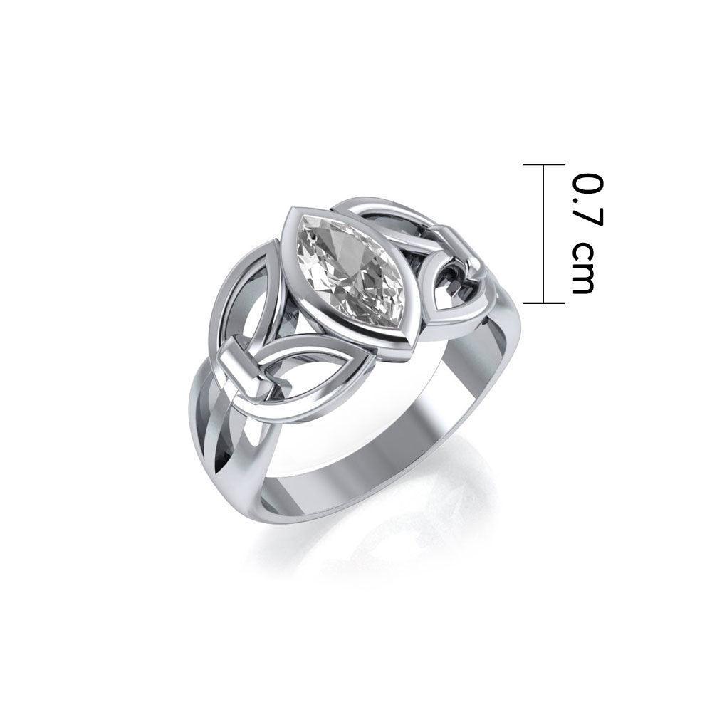 Celtic Knotwork Sterling Silver Ring TR1750