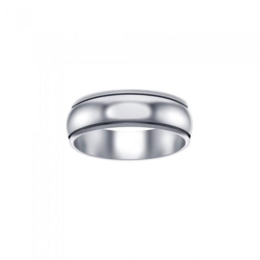 Silver Wedding Spinner Band Ring TR1850