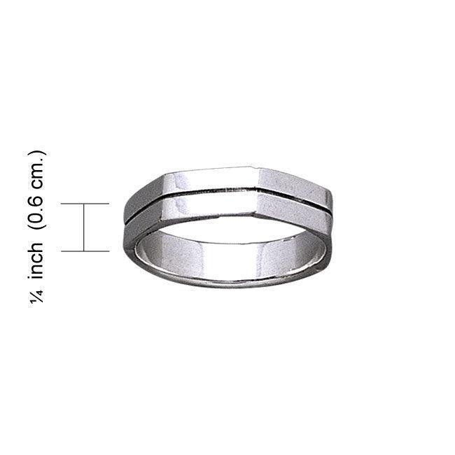 Hexagonal Silver Ring TR1873