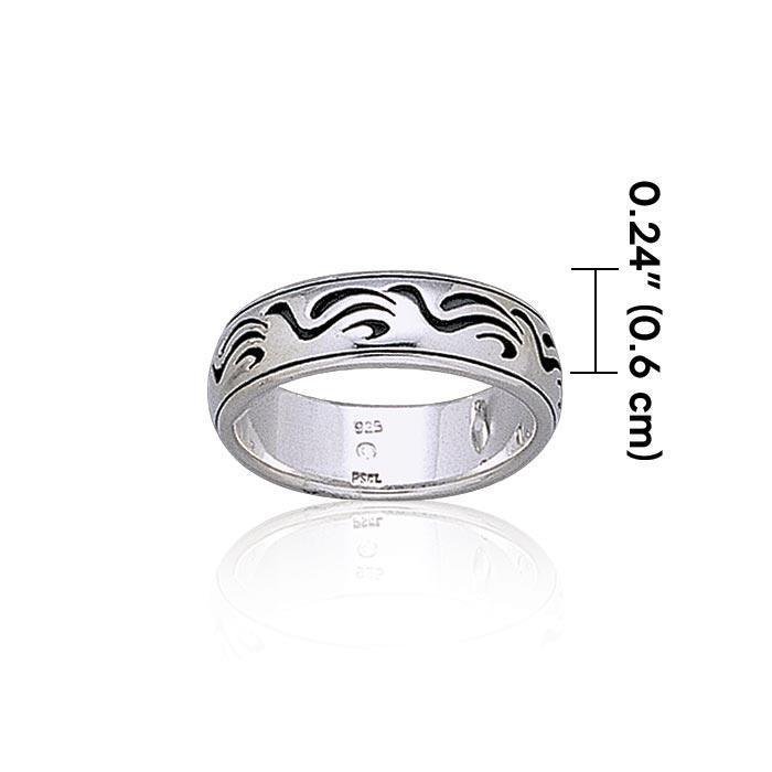 Wave Design Silver Ring TR1893