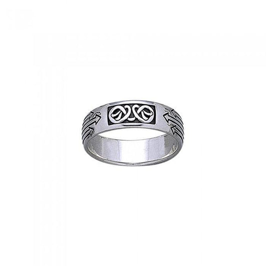 We live in a continuous journey of life ~ Celtic Knotwork Sterling Silver Ring TR1896
