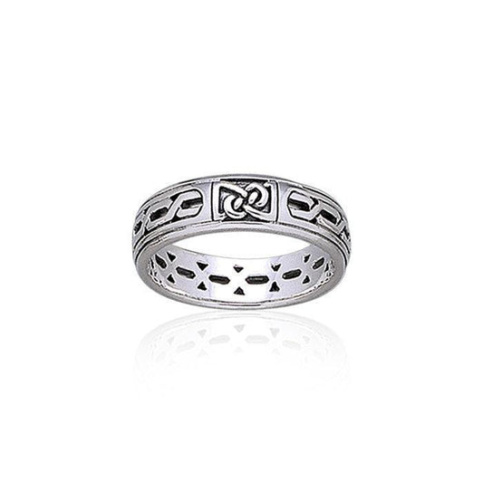 Celtic Knotwork Sterling Silver Band TR1902