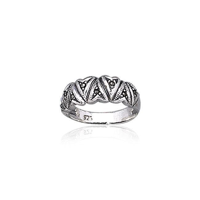 Marcasite Silver Ring TR1912