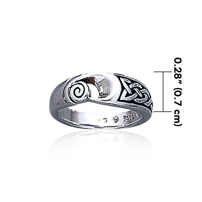 Celtic Knotwork Sterling Silver Ring TR1968