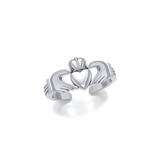 Irish Claddagh Silver Toe Ring TR226