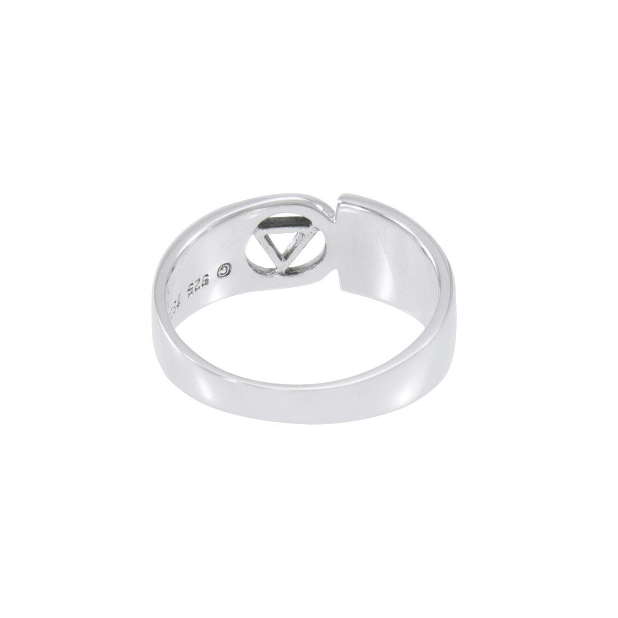 Pride Symbol with Rainbow Color Inlay Silver Ring TR285 - peterstone.dropshipping