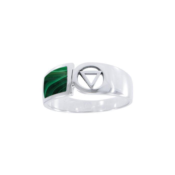 Pride Symbol with Rainbow Color Inlay Silver Ring TR285 - peterstone.dropshipping