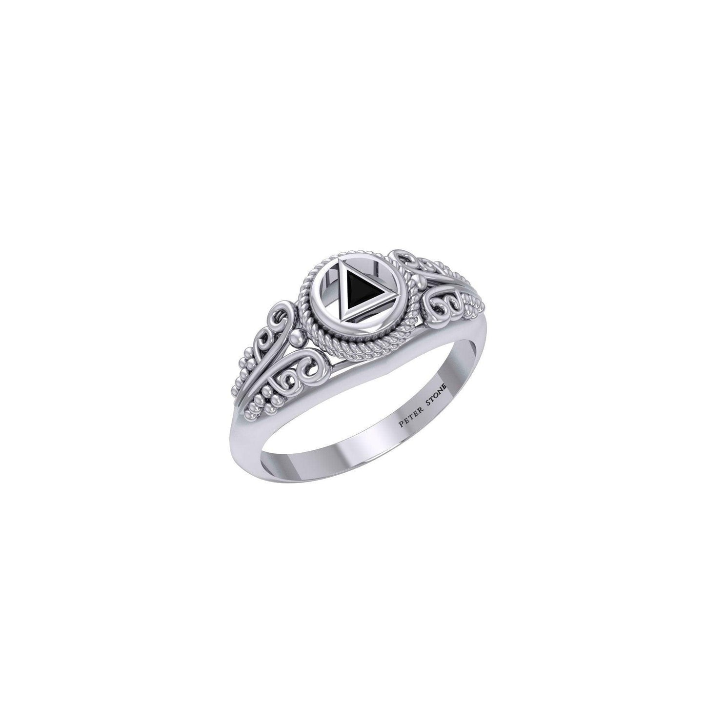 A progressive faith ~ Power Celtic Triangle Symbol Sterling Silver Ring TR288