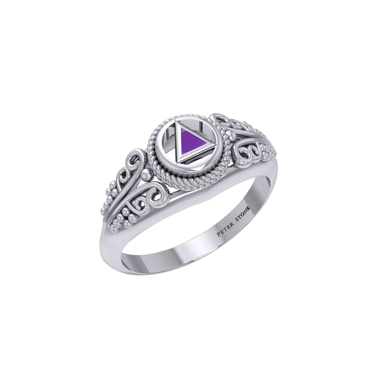 A progressive faith ~ Sterling Silver Power Celtic Triangle Symbol Ring TR288