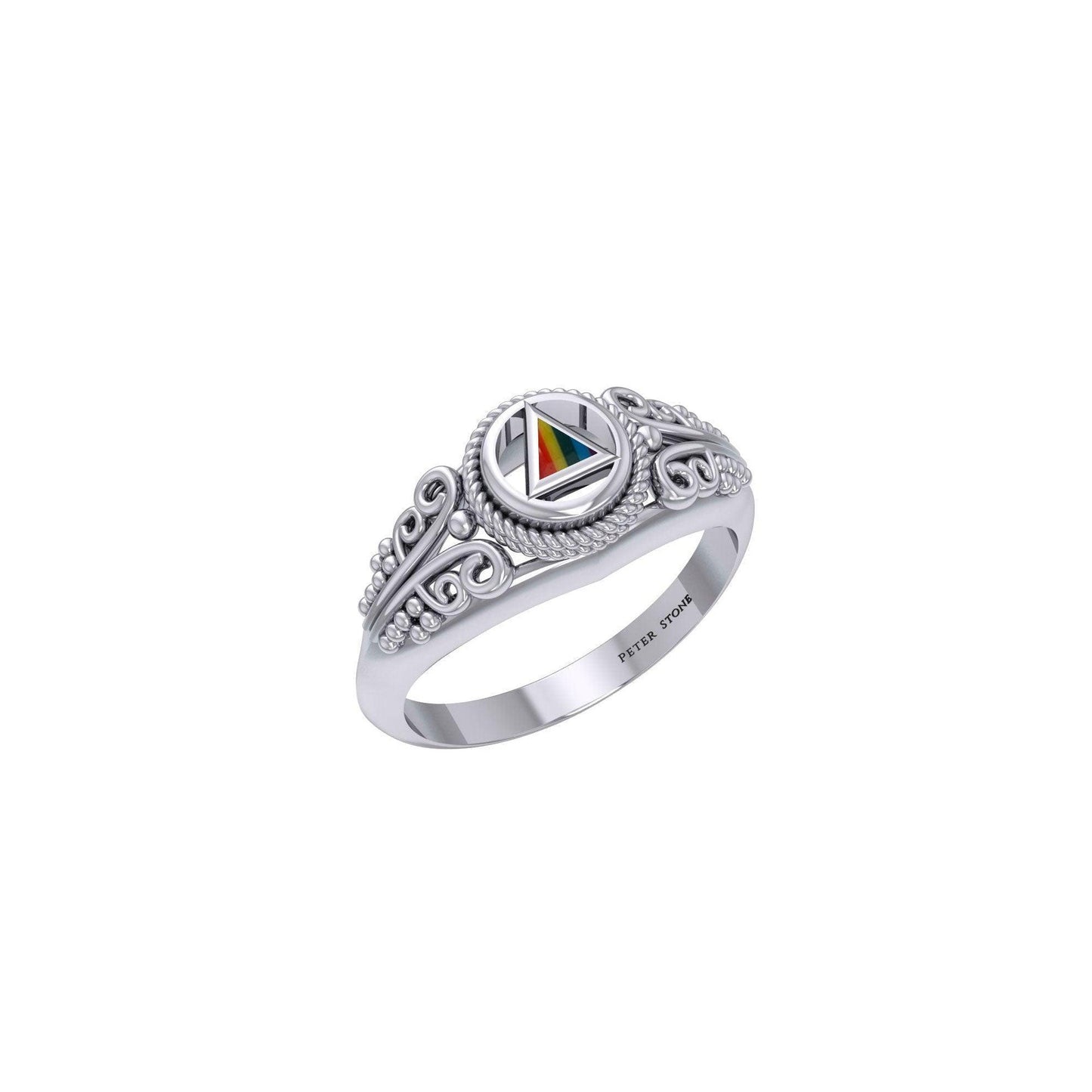 A progressive faith ~ Power Celtic Triangle Symbol Sterling Silver Ring TR288
