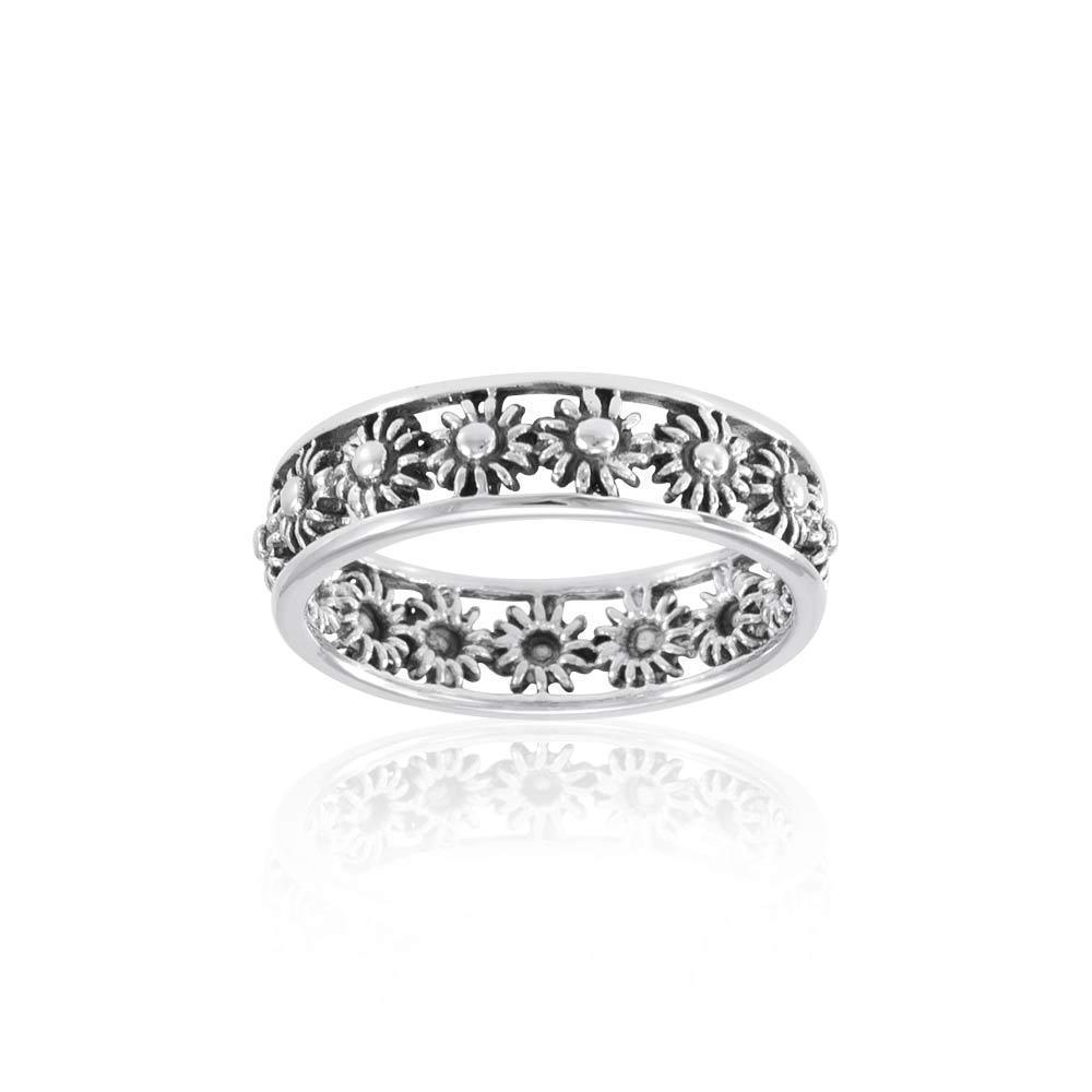 Silver Filigree Daisy Ring TR294