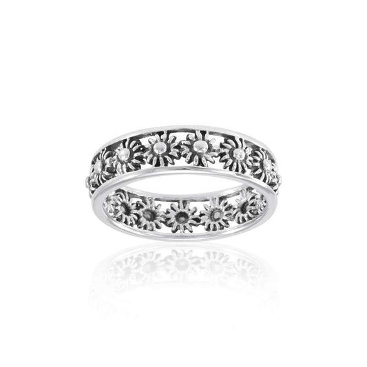 Silver Filigree Daisy Ring TR294