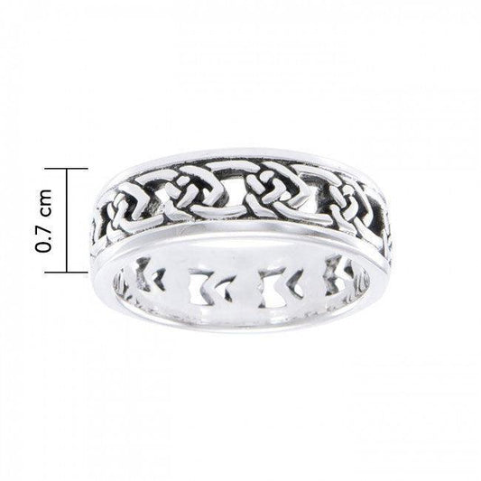 A Celtic beauty all the way ~ Celtic Knotwork Sterling Silver Ring TR3410