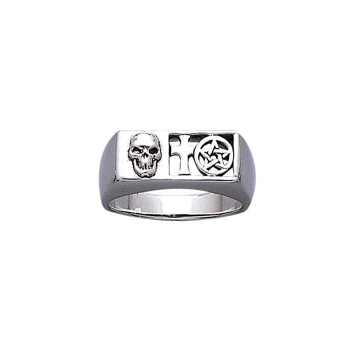 Skull Cross The Star Ring TR3671