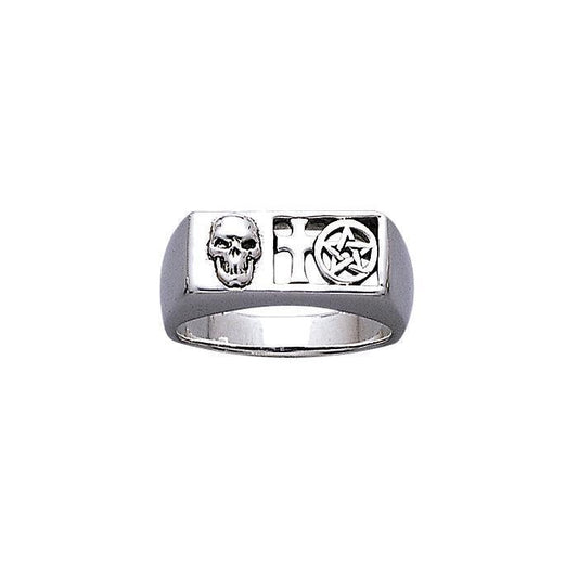 Skull Cross The Star Ring TR3671