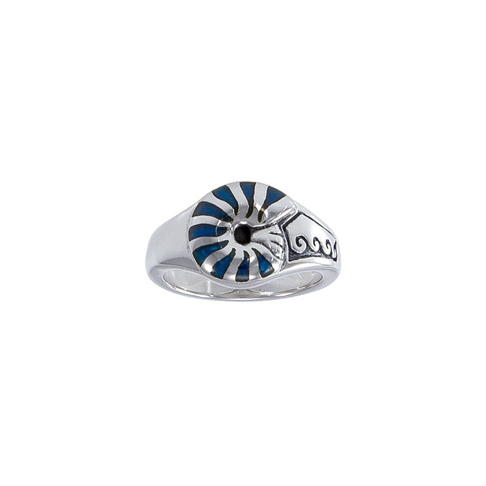 Nautilus Shell Sterling Silver Ring TR3697