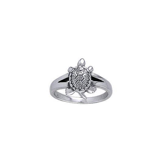 Loggerhead Turtle Sterling Silver Ring TR3699 - Rings