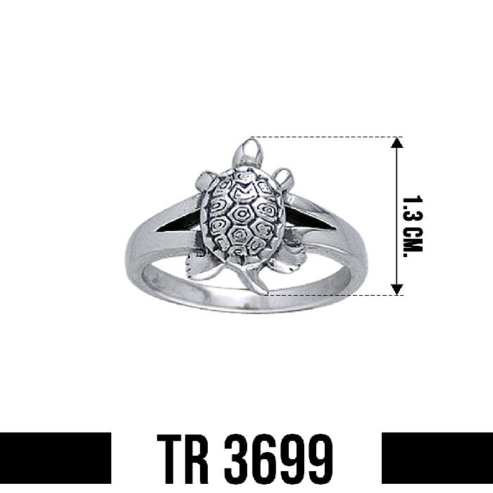 Loggerhead Turtle Sterling Silver Ring TR3699