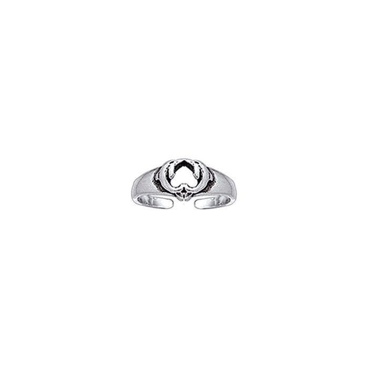 Kissing Dolphins Silver Toe Ring TR3717