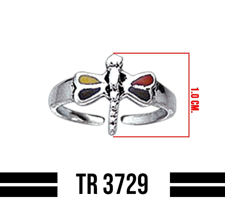 Dragonfly Sterling Silver Toe Ring TR3729