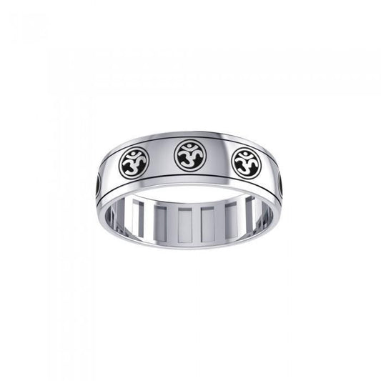 Om Symbols Spinner Ring TR3749