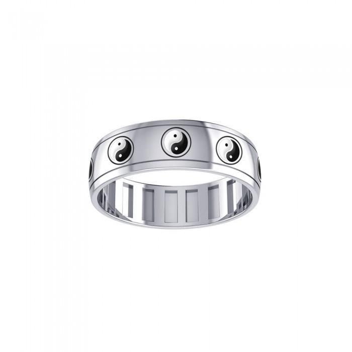Yin Yang Spinner Ring TR3755