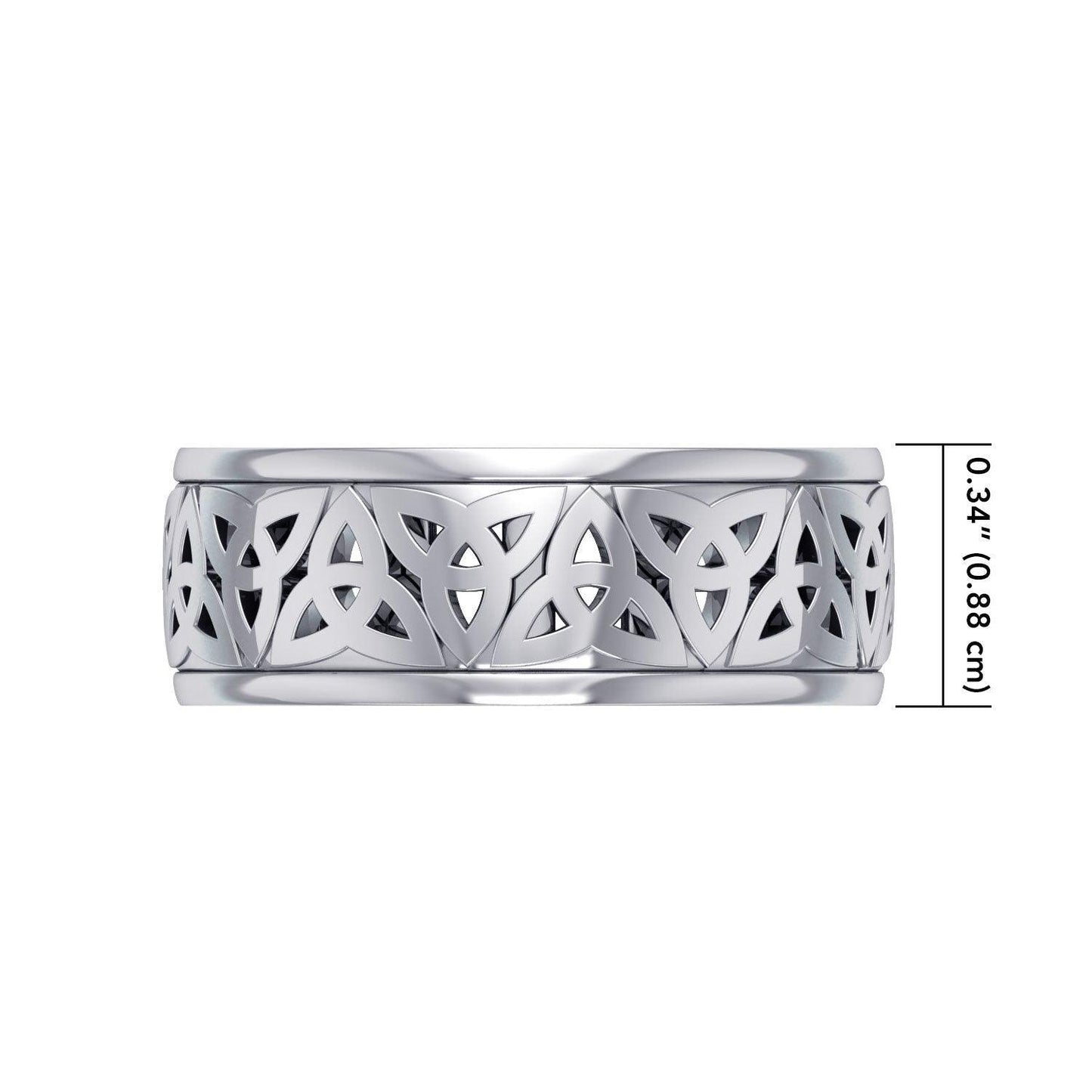 Celtic Knotwork Silver Spinner Ring TR3780 - peterstone.dropshipping