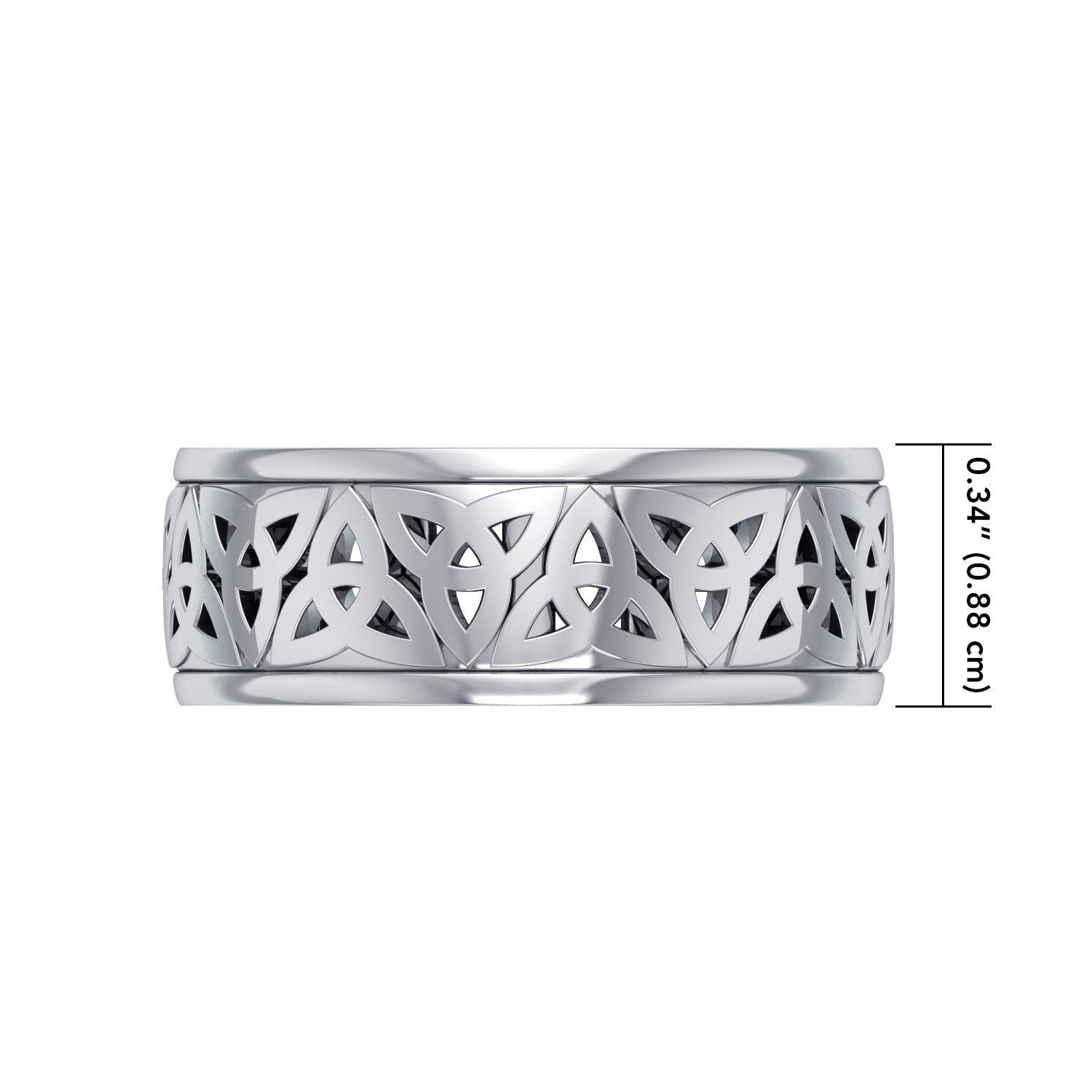 Celtic Knotwork Silver Spinner Ring TR3780 - peterstone.dropshipping